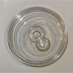 Pyrex‎ Round Clear Glass Lid G 5 C Casserole Replacement Lid Round Handle. 7.5"